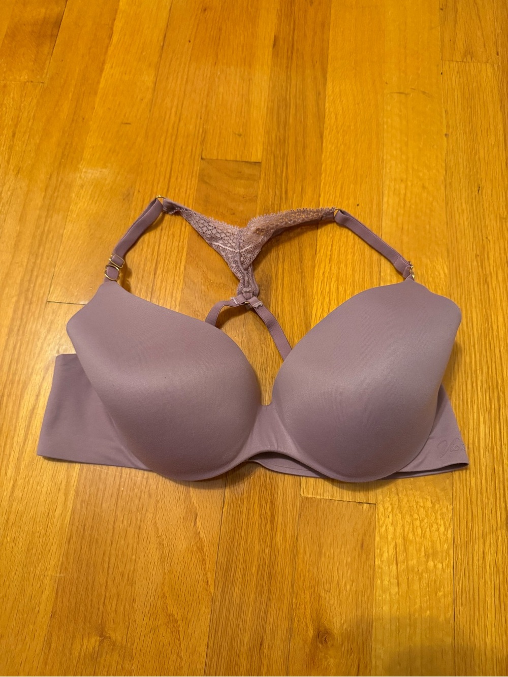 Victoria's Secret Lavender Lace-Back T-Shirt Bra